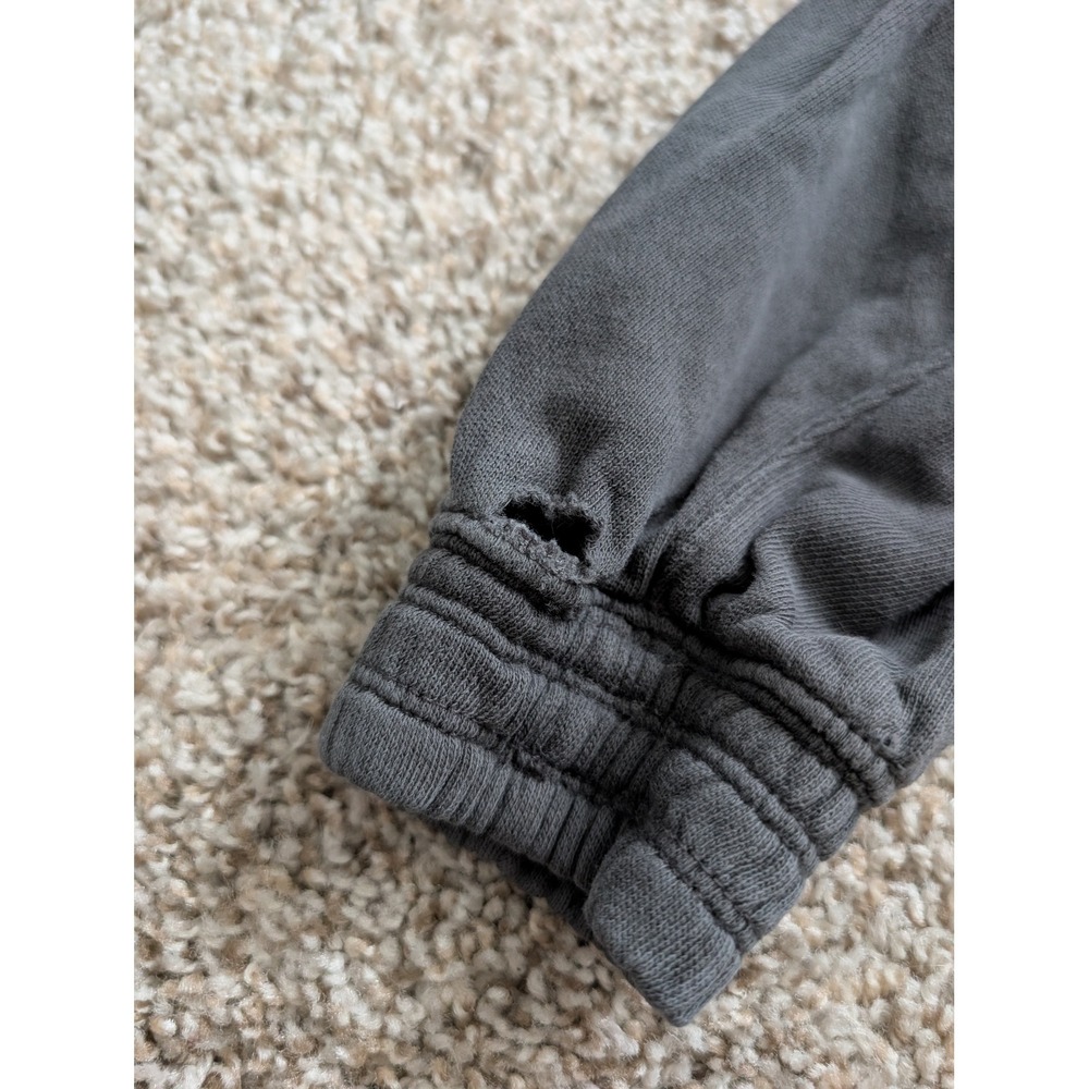 Aerie Womens Quarter Zip Sweatshirt Charcoal Grey Cropped Pullover Small - Picture 5 of 8
